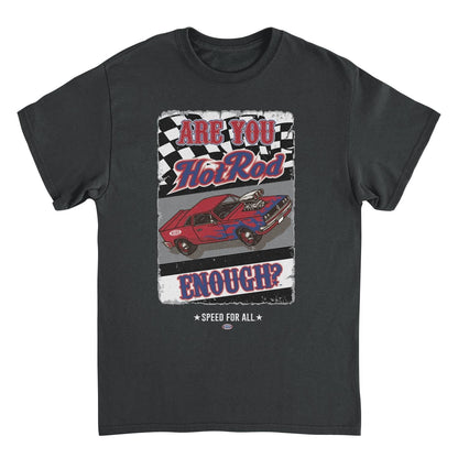 NHRA Are You Hot Rod Enough Mens T Shirt Black Officially Licensed