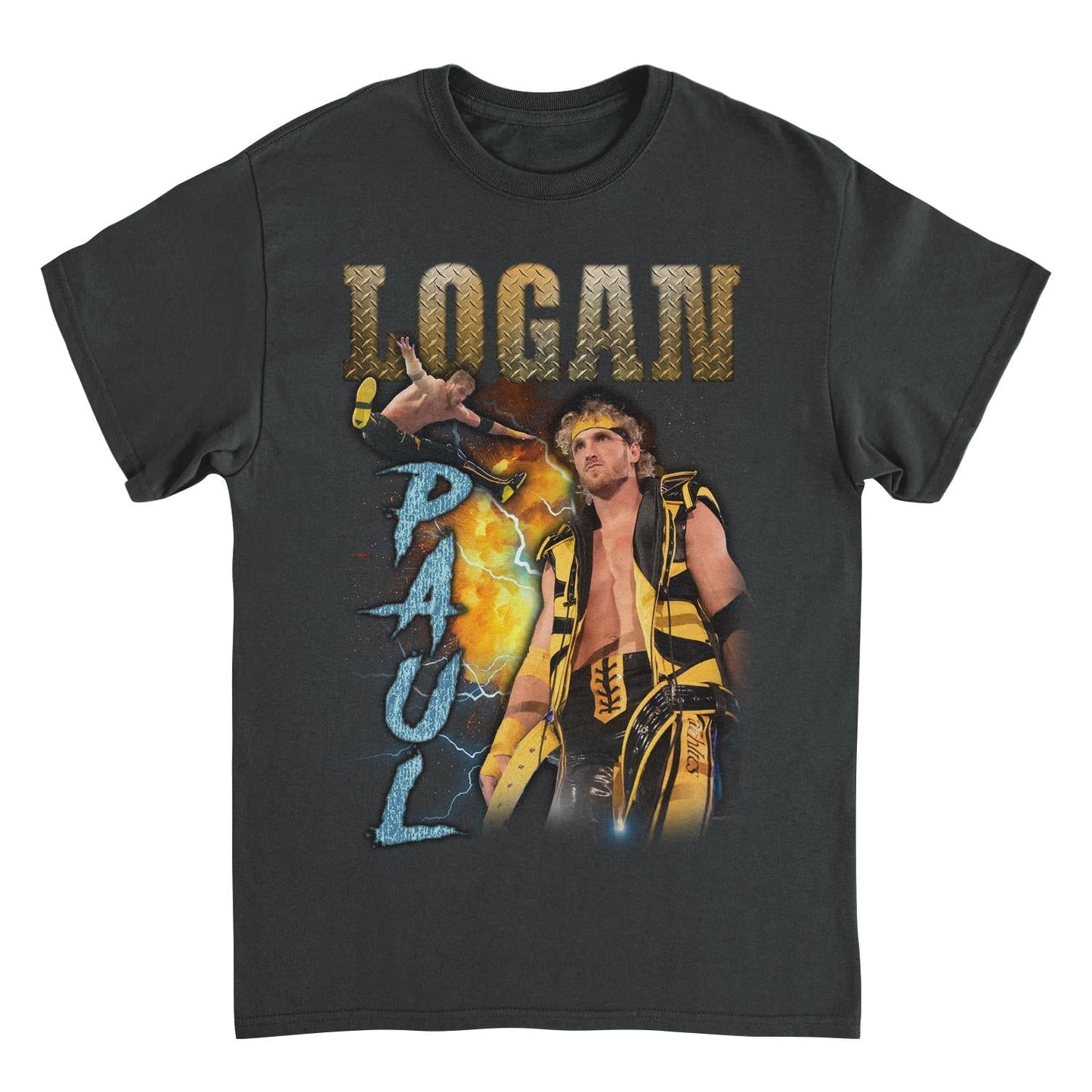 WWE Logan Mens T Shirt Black Officially Licensed