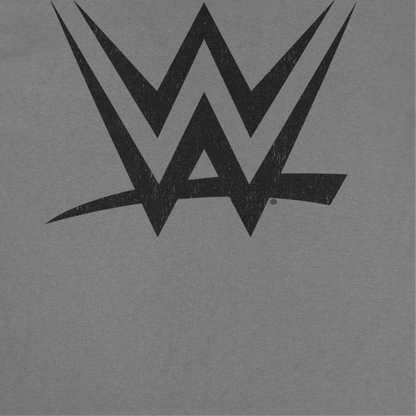 WWE Black Logo Mens T Shirt Charcoal Officially Licensed