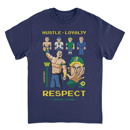 WWE Video Game Cena Mens T Shirt Navy Officially Licensed