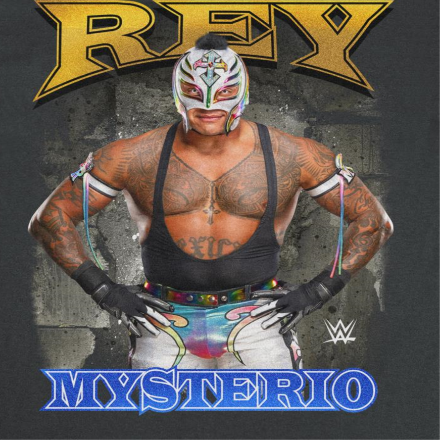 WWE Rey Mysterio Mens T Shirt Black Officially Licensed