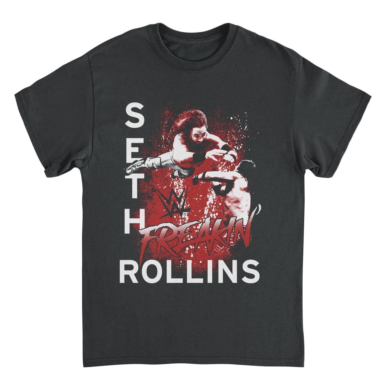 WWE Freakin Rollins Mens T Shirt Black Officially Licensed