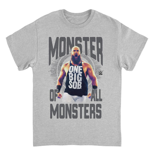 WWE Monster of all Monsters Mens T Shirt Sport Grey Officially Licensed