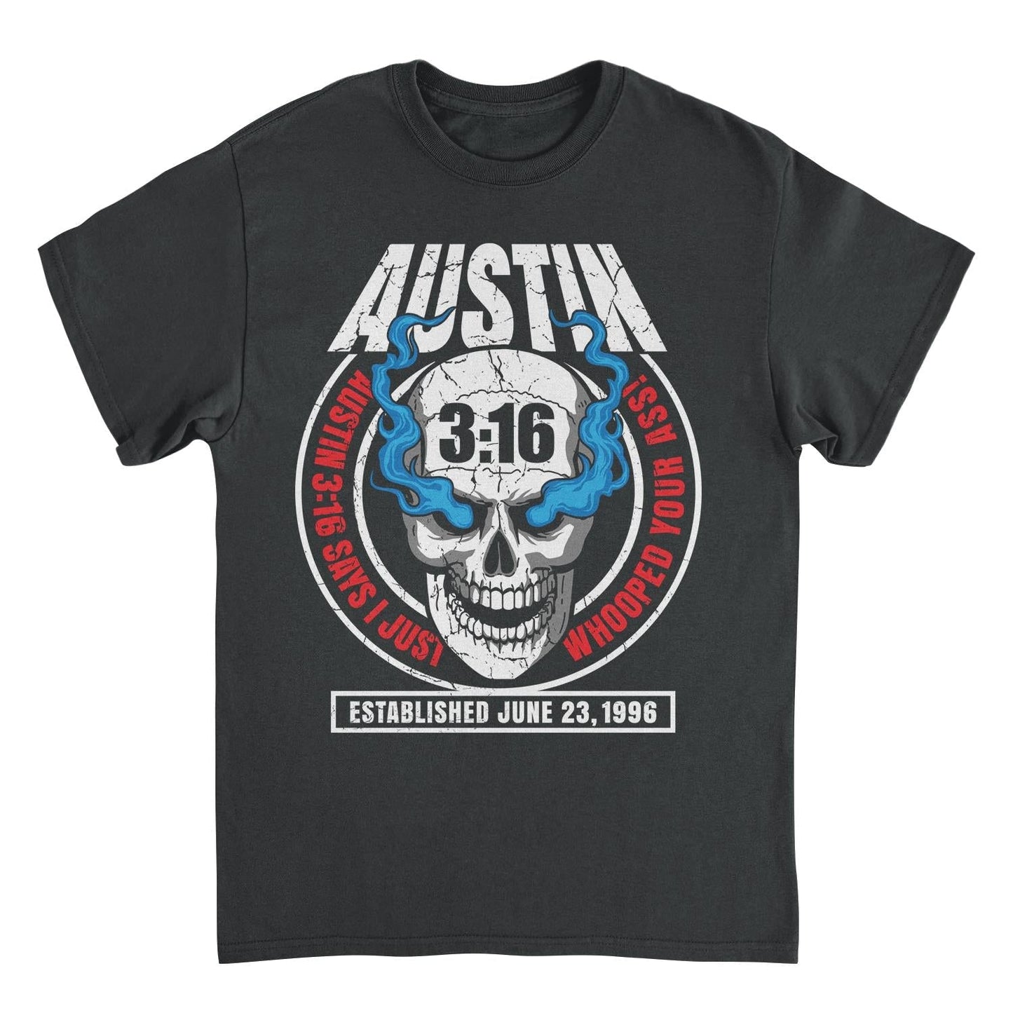 WWE Austin Mens T Shirt Black Officially Licensed