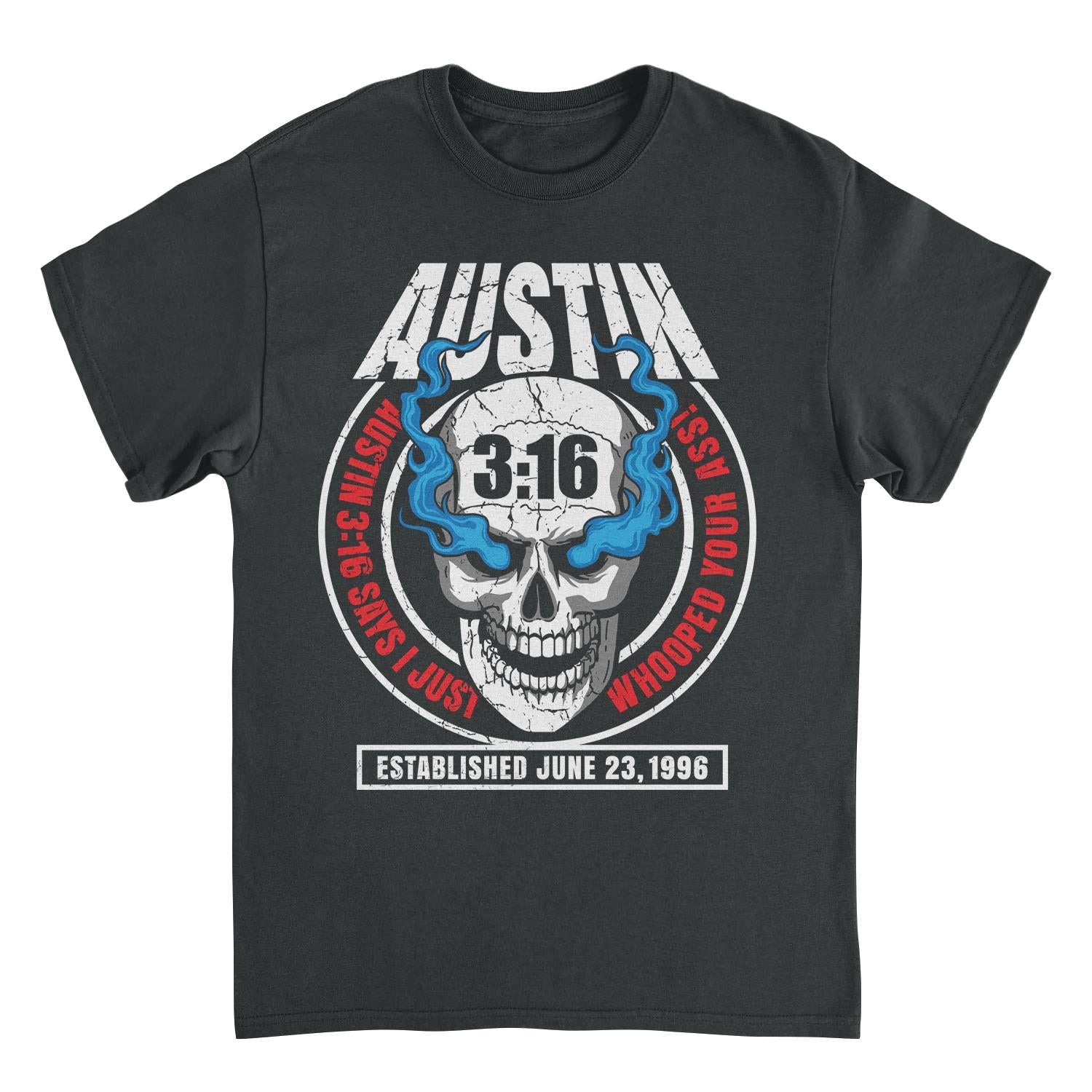 WWE Austin Mens T Shirt Black Officially Licensed