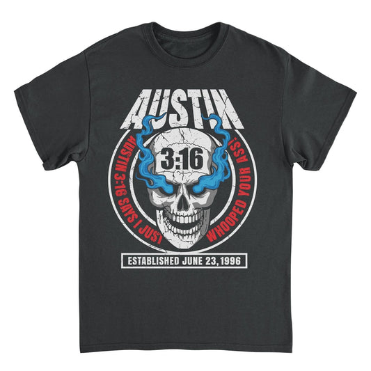 WWE Austin Mens T Shirt Black Officially Licensed