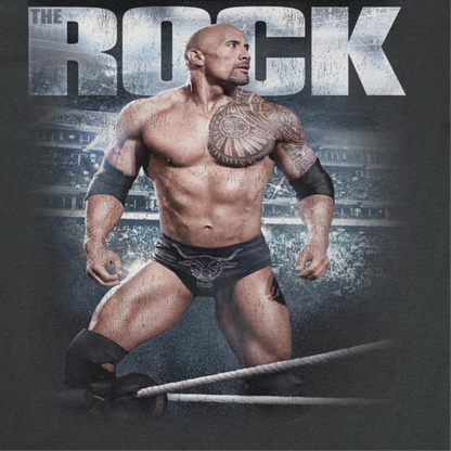 WWE The Rock Mens T Shirt Black Officially Licensed