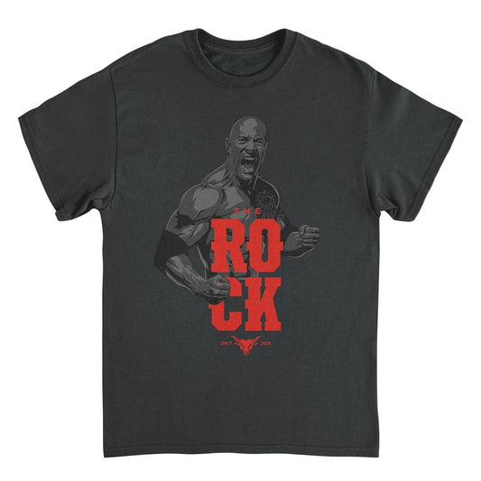 WWE Rock 365 Mens T Shirt Black Officially Licensed