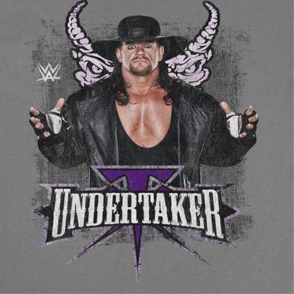 WWE Undertaker Horns Mens T Shirt Charcoal Officially Licensed