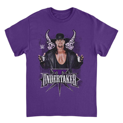 WWE Undertaker Horns Mens T Shirt Purple Officially Licensed