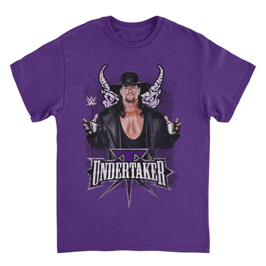WWE Undertaker Horns Mens T Shirt Purple Officially Licensed