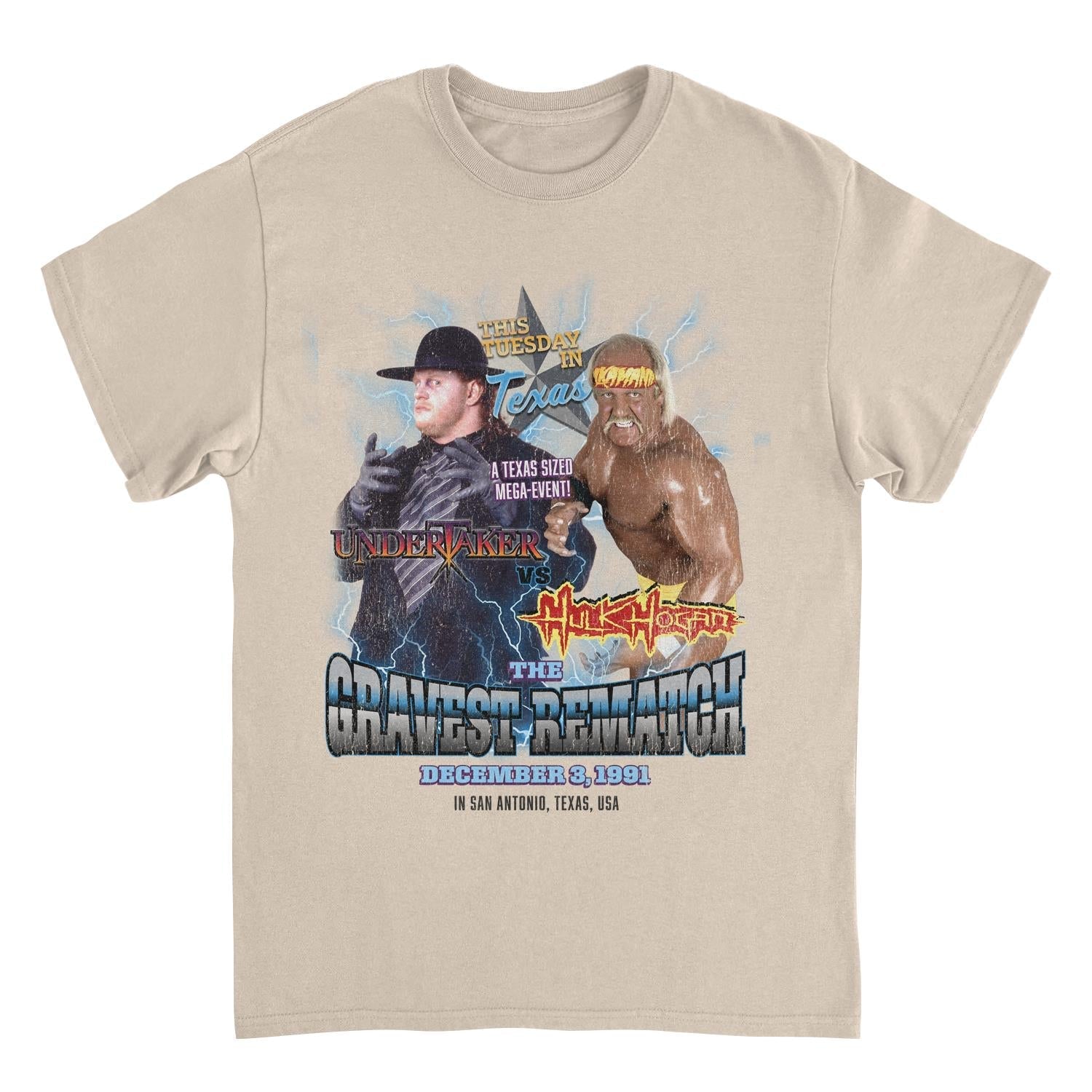 WWE Heavyweight Match Mens T Shirt Sand Officially Licensed