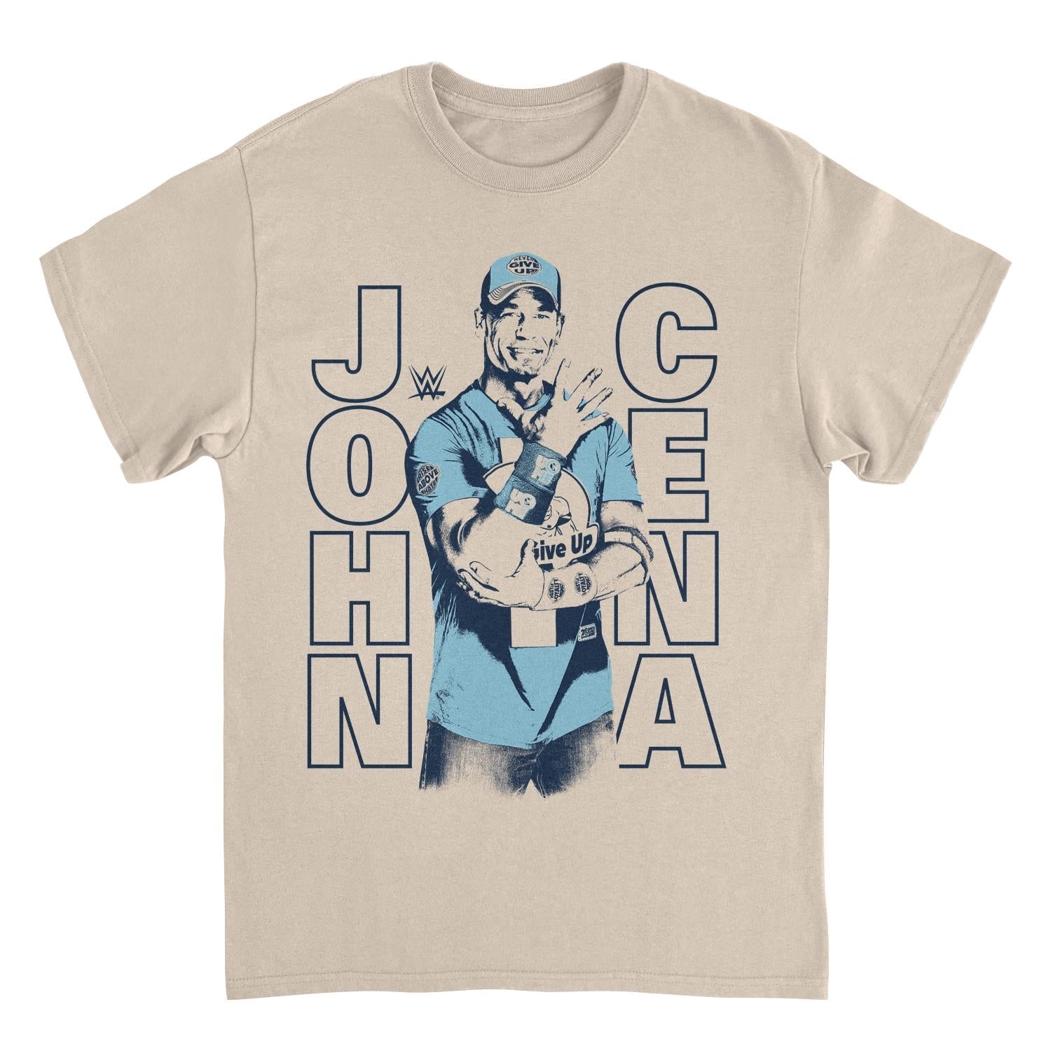 WWE Cena Contrast Mens T Shirt Sand Officially Licensed