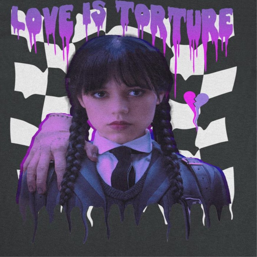 Wednesday Torture Drip T Shirt Black Officially Licensed