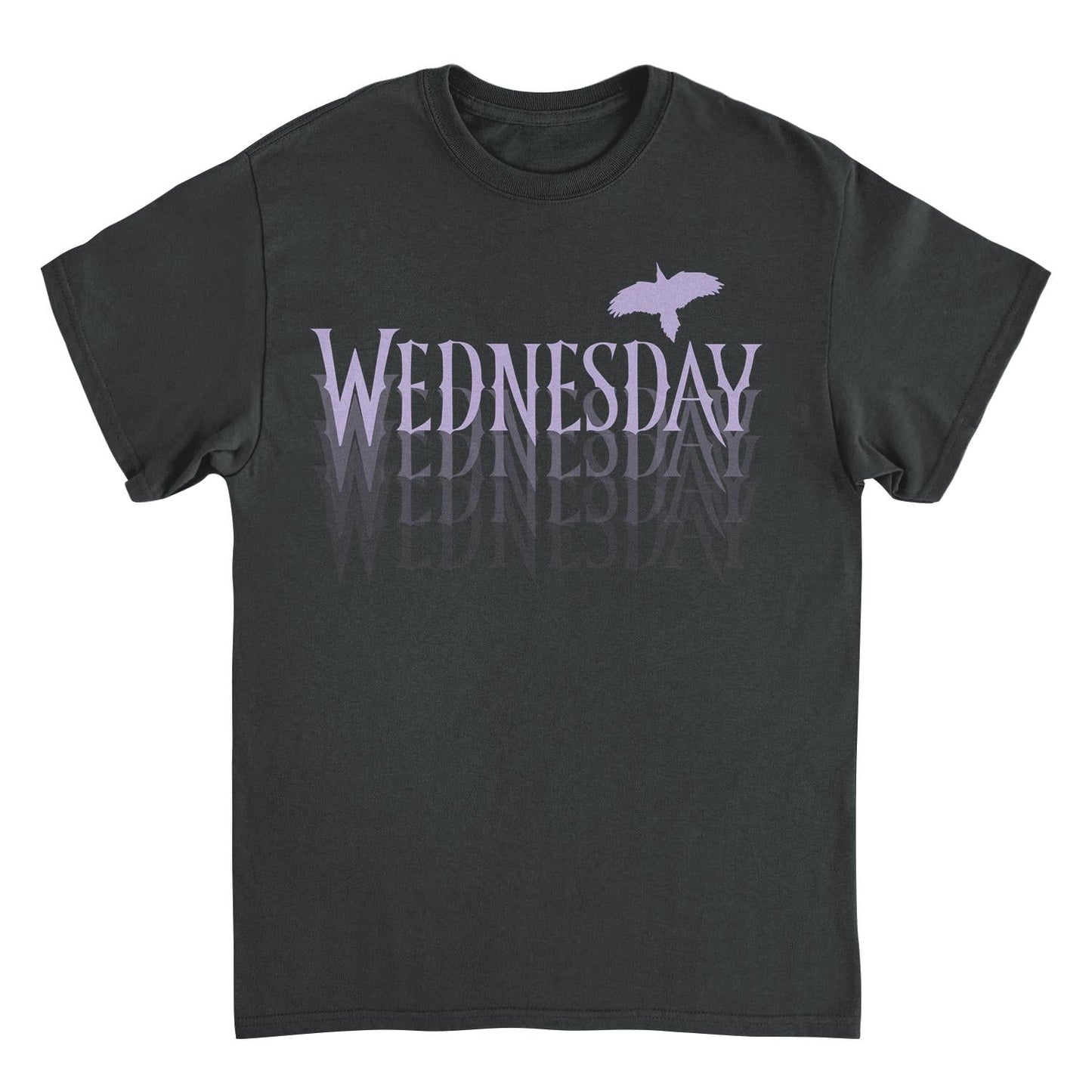 Wednesday Fading Logo T Shirt Black Officially Licensed