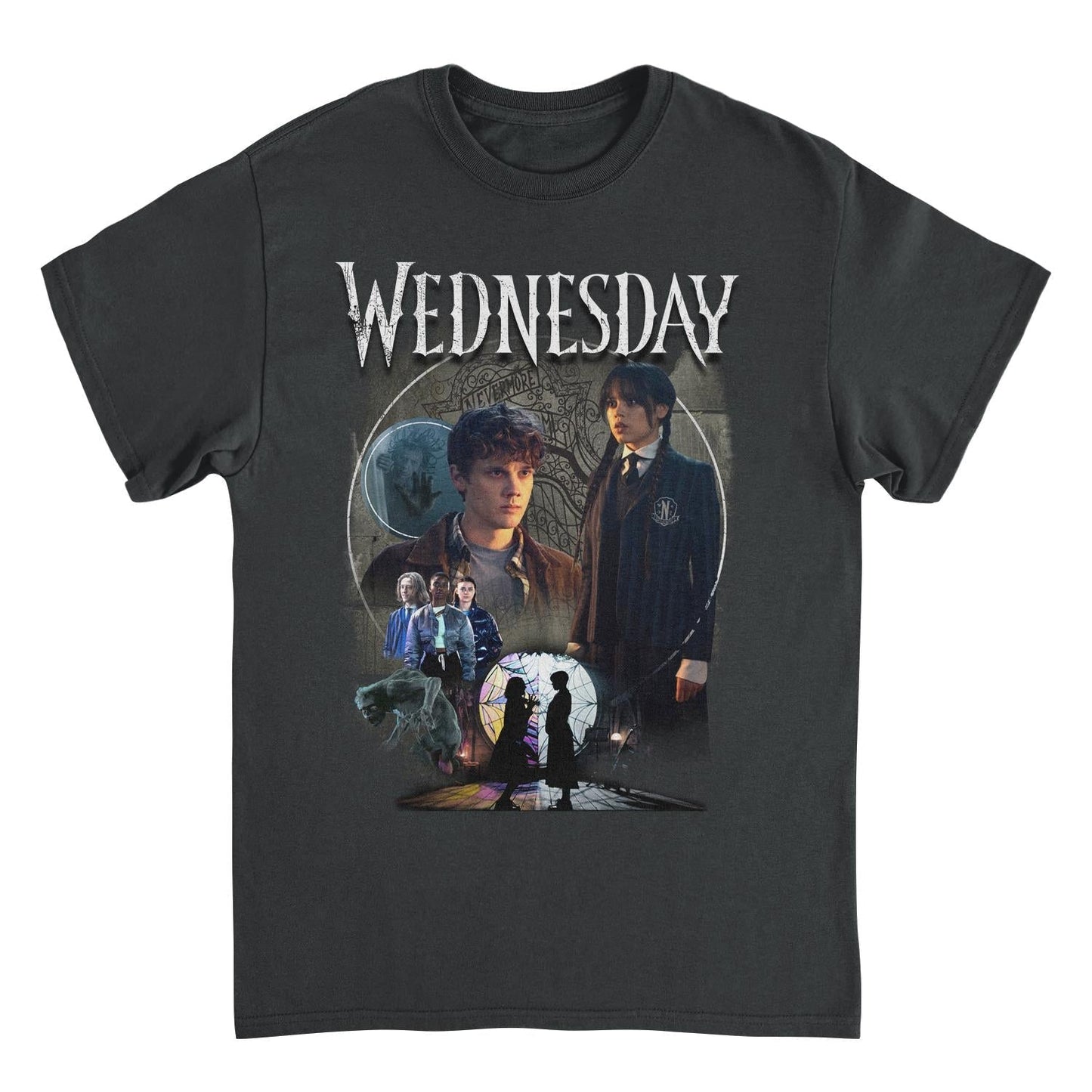 Wednesday Compilation Photo T Shirt Black Officially Licensed