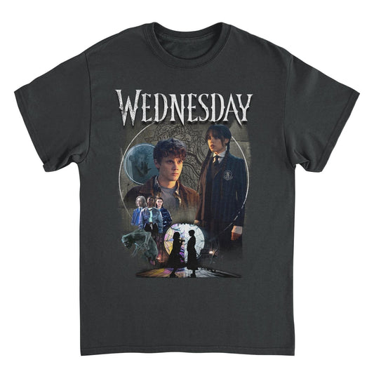 Wednesday Compilation Photo T Shirt Black Officially Licensed