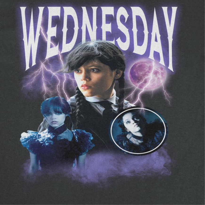Wednesday Wednesday Compilation T Shirt Black Officially Licensed
