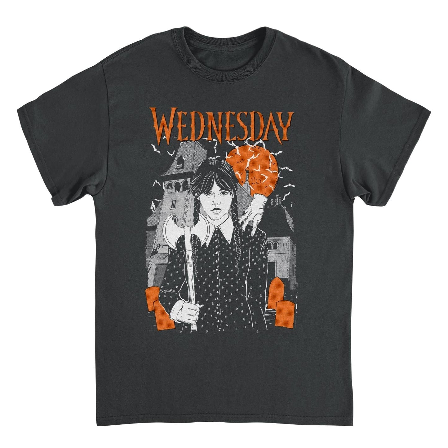 Wednesday Gothic Addams T Shirt Black Officially Licensed