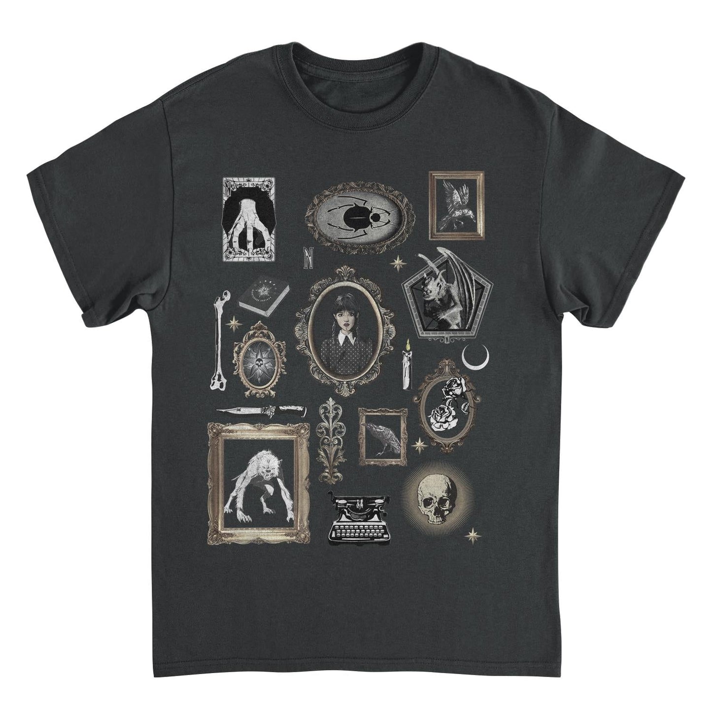 Wednesday Curios T Shirt Black Officially Licensed