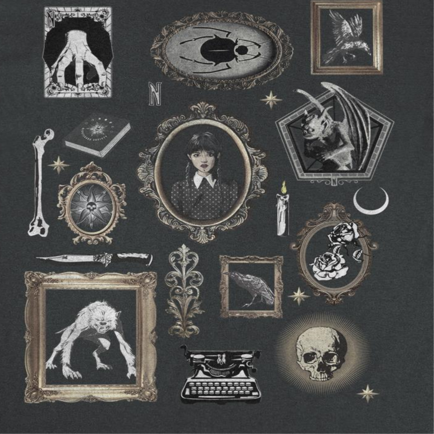 Wednesday Curios T Shirt Black Officially Licensed