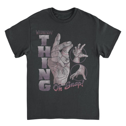 Wednesday Thing Oh Snap T Shirt Black Officially Licensed