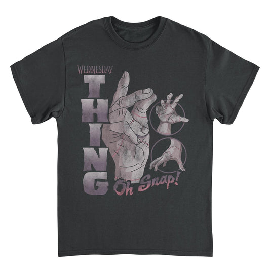 Wednesday Thing Oh Snap T Shirt Black Officially Licensed
