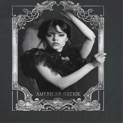 Wednesday American Gothic T Shirt Black Officially Licensed