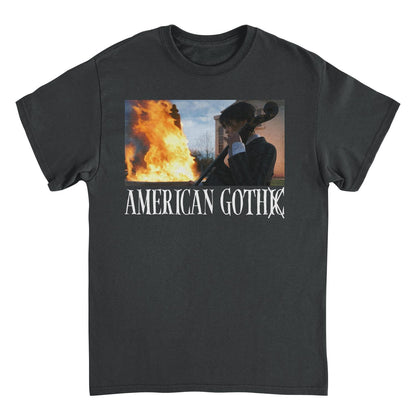Wednesday American Goth T Shirt Black Officially Licensed
