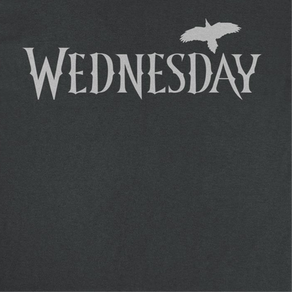 Wednesday Wednesday Logo Gray T Shirt Black Officially Licensed