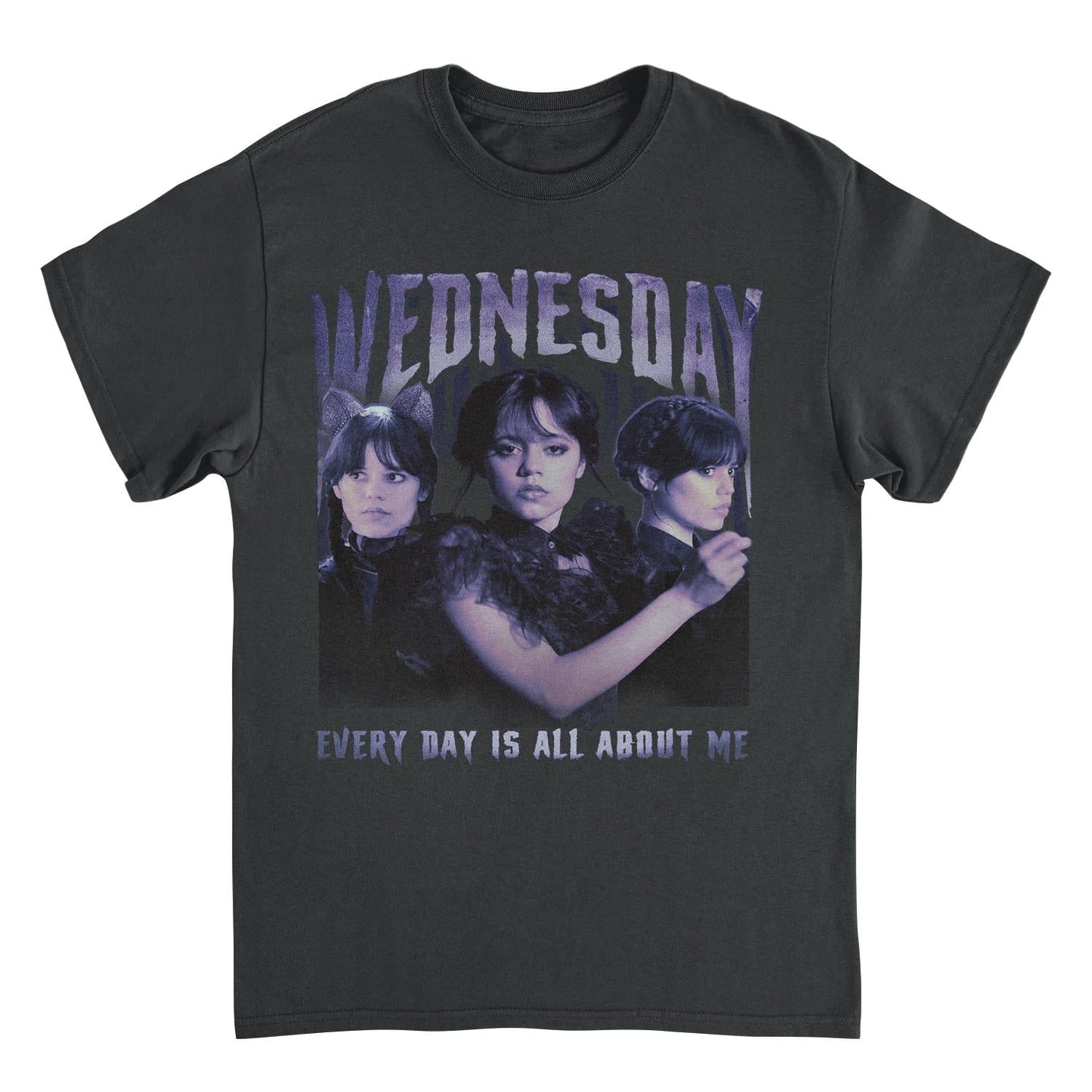 Wednesday All About Me T Shirt Black Officially Licensed
