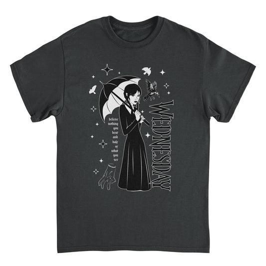 Wednesday Wed Collage T Shirt Black Officially Licensed