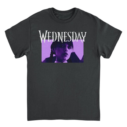 Wednesday Sinister Glare T Shirt Black Officially Licensed
