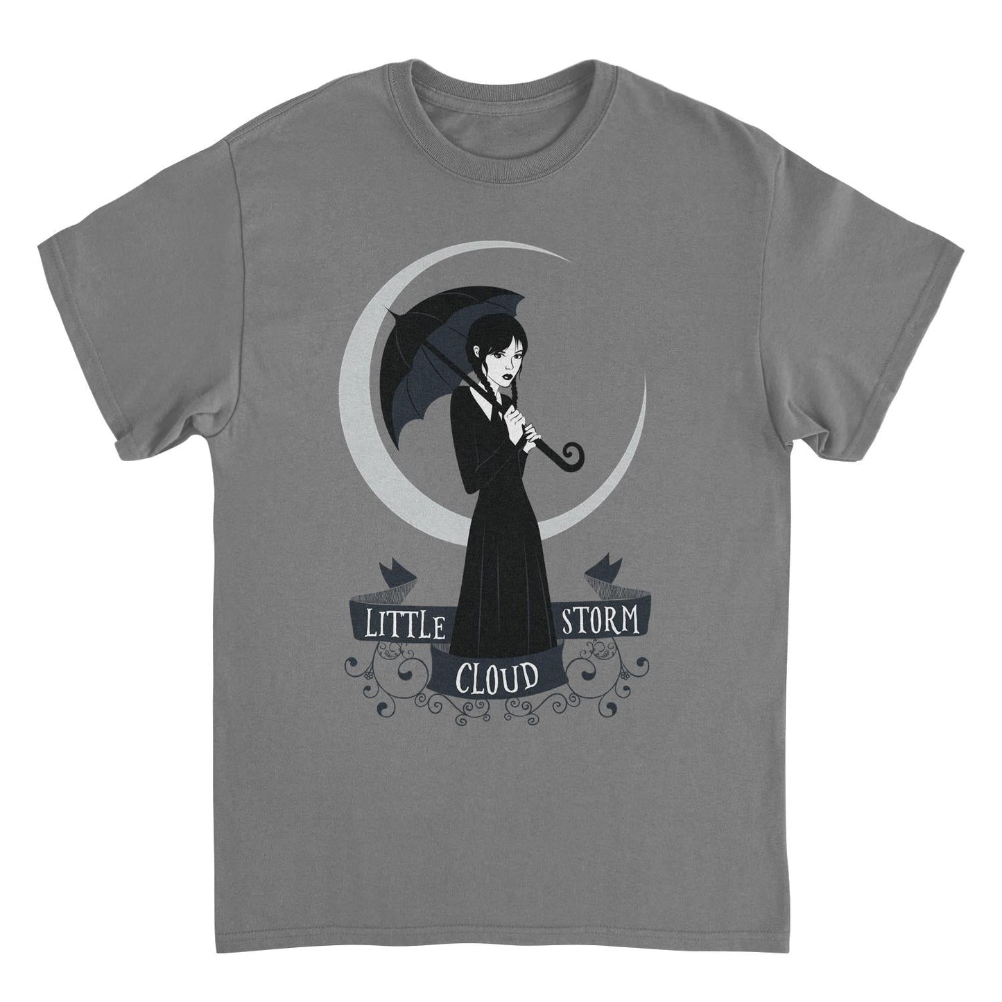 Wednesday Little Storm Cloud T Shirt Charcoal Officially Licensed