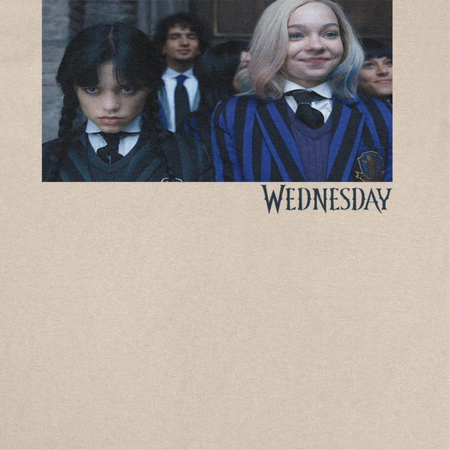 Wednesday Simple T Shirt Sand Officially Licensed