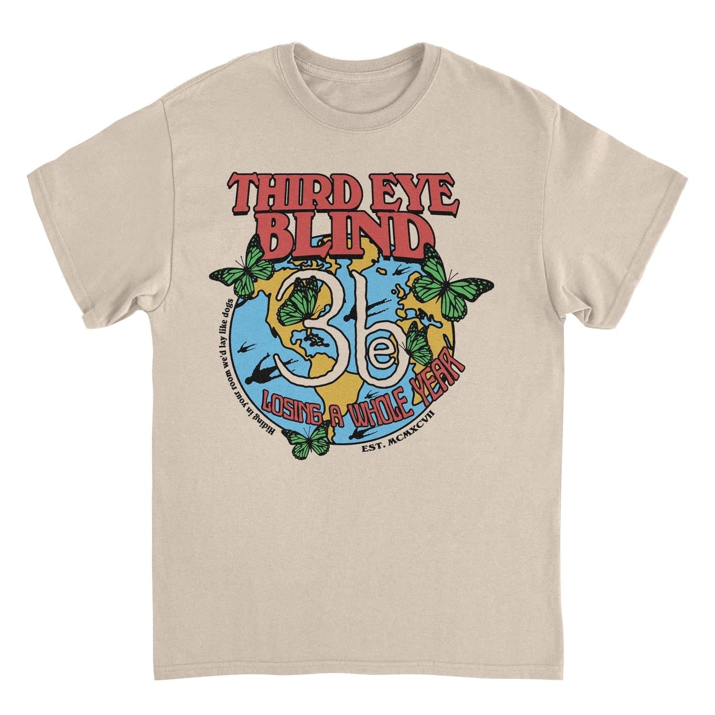 Third Eye Blind Losing A Whole War T Shirt Tan Officially Licensed