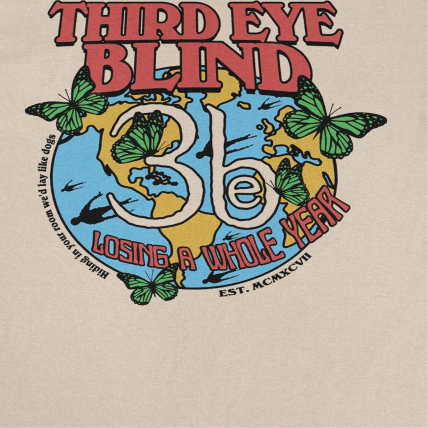 Third Eye Blind Losing A Whole War T Shirt Tan Officially Licensed