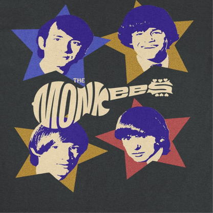 The Monkees Stars Band T Shirt Black Officially Licensed