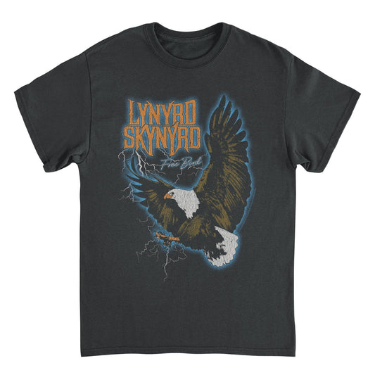 Lynyrd Skynyrd Free Bird Lightning T Shirt Black Officially Licensed