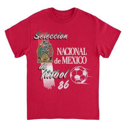 Toffs Retro Soccer Futbol Nacional De Mexico Mens T Shirt Red Officially Licensed