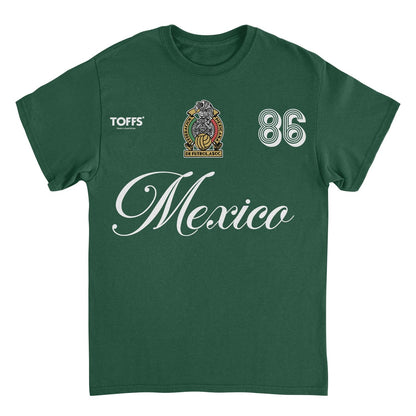 Toffs Retro Soccer Futbol Mexico Mens T Shirt Forest Green Officially Licensed