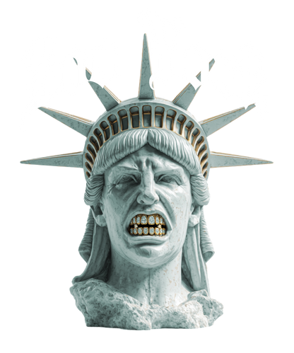 Zoo York ZoStatue of Liberty Gold Grill Smile Mens T Shirt Black Officially Licensed