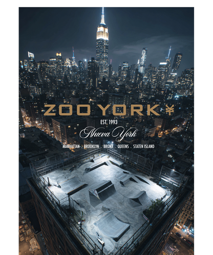 Zoo York Nueva York Bright Lights City Skyline Mens T Shirt Black Officially Licensed