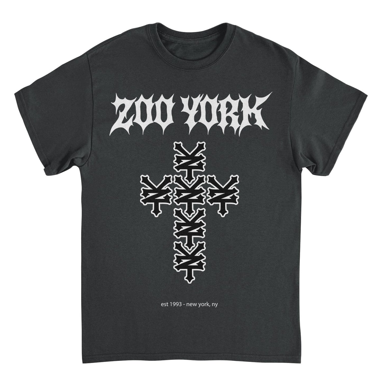 Zoo York Old School New York Cross Mens T Shirt Black Officially Licensed
