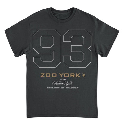 Zoo York 93 Athletic Style Nueva York Logo Mens T Shirt Black Officially Licensed