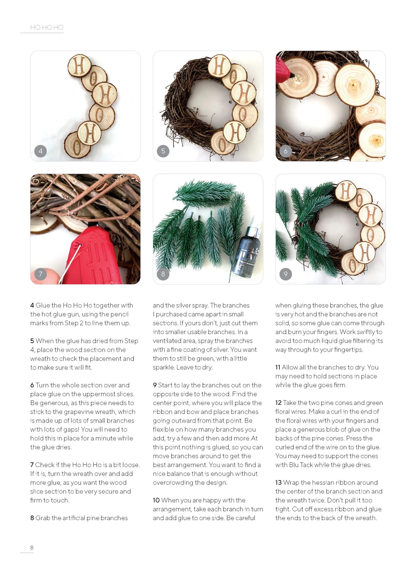 Wreaths - 22 Festive Creations: DIY Christmas Crafts, Pinecones, Bright Baubles, Gilded Feathers, Ribbon Trees, Poinsettia, Pom-Poms, Driftwood Hearts, Pheasant Feathers, Jingle Bells & Holiday Magic!