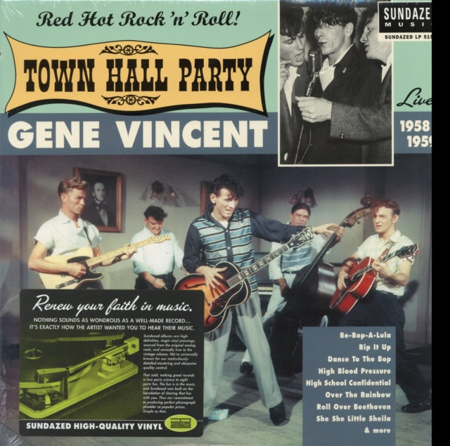 Gene Vincent - Live At Town Hall Party 1958 & 1959 - LP Vinyl Record