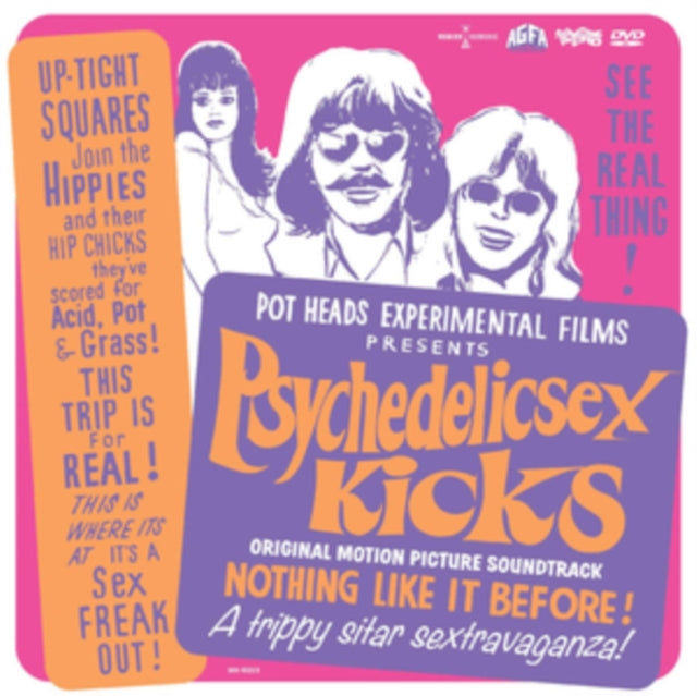 Psychedelic Sex Kicks - Original Motion Picture Soundtrack (Color LP Vinyl/DVD) Vinyl Record