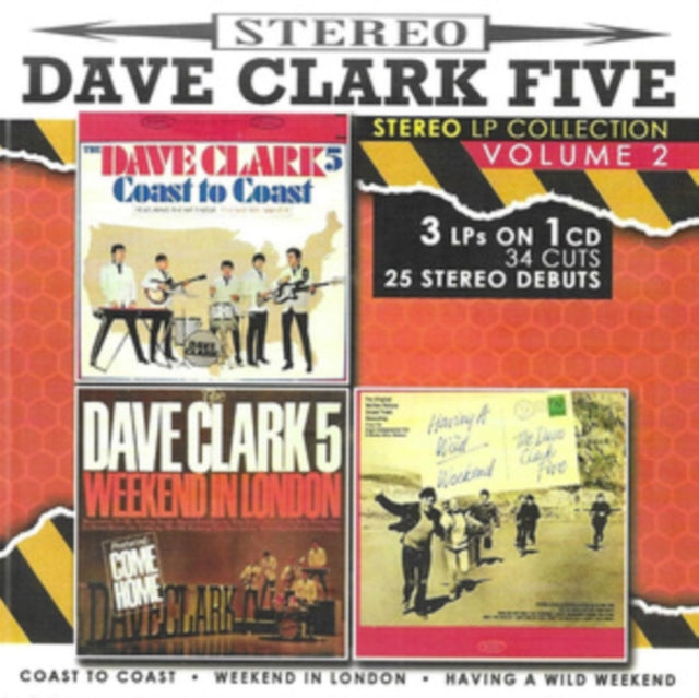 Dave Five Clark - Stereo LP Collection, Vol. 2-3 LPs On 1 Music CD-34 Cuts-25 Stereo Debuts