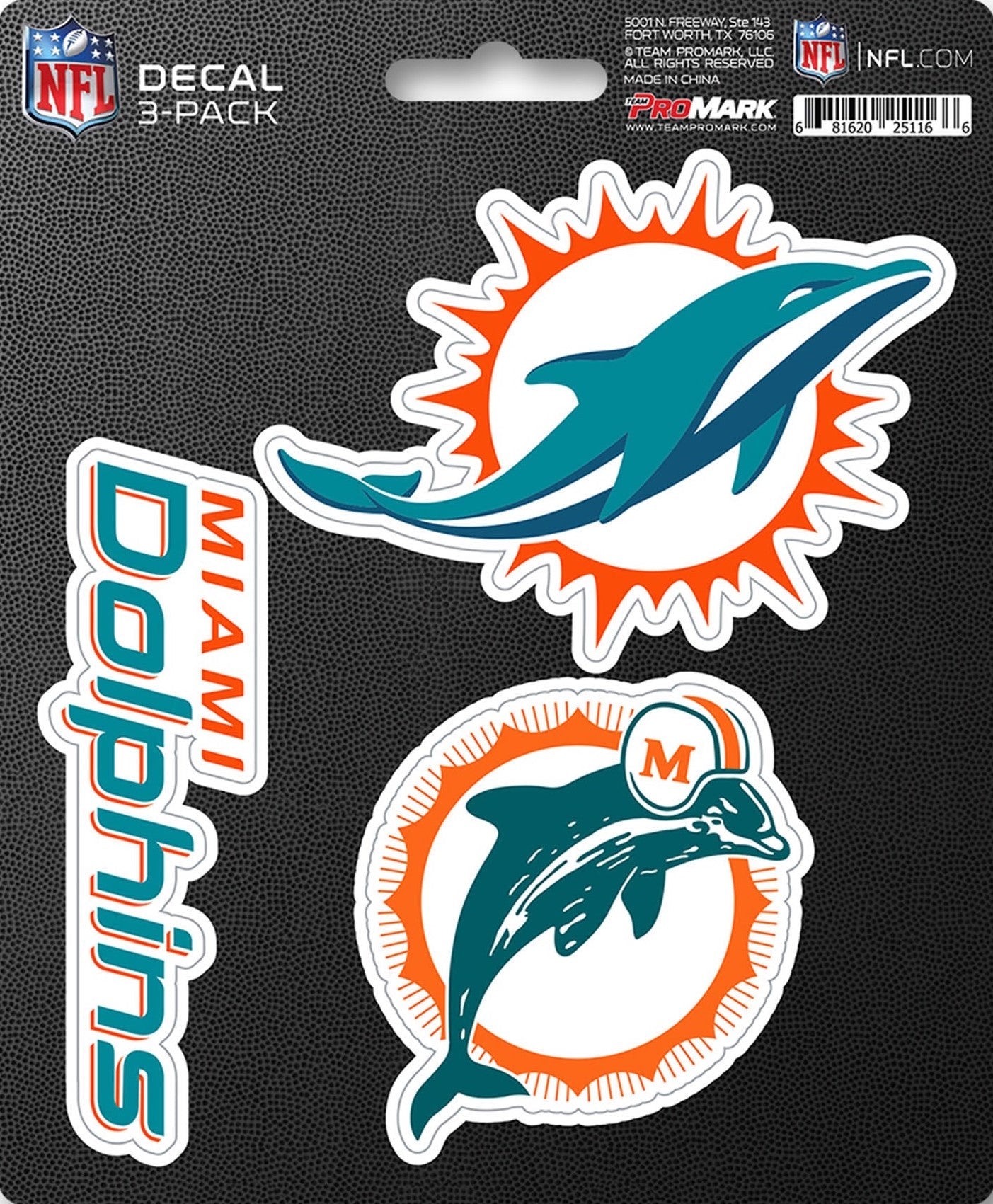 NFL Official Team Sticker Mats - Set of 3 Stickers Officially Licensed